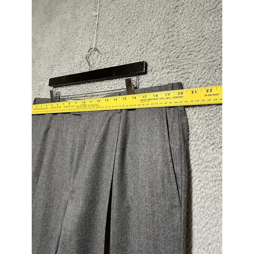 ERMENEGILDO ZEGNA Trousers Mens 40R 100% Wool Raw Hem Pleated‎ Dress Pants Italy